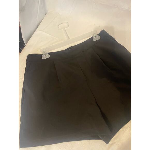 NEW Why Women's XL Blazer Short Set Black Ruched Sleeve Pleated Shorts - Picture 5 of 6